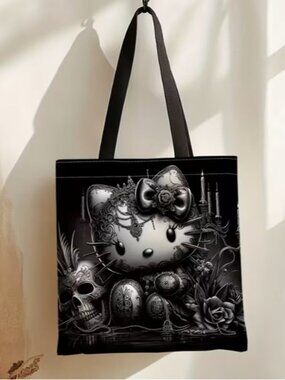 HELLO KITTY “Goth” Black & White Tote Bag (BRAND-NEW & SUPER CUTE!)